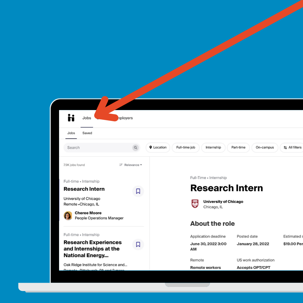 Click on the Jobs tab in the top left hand corner