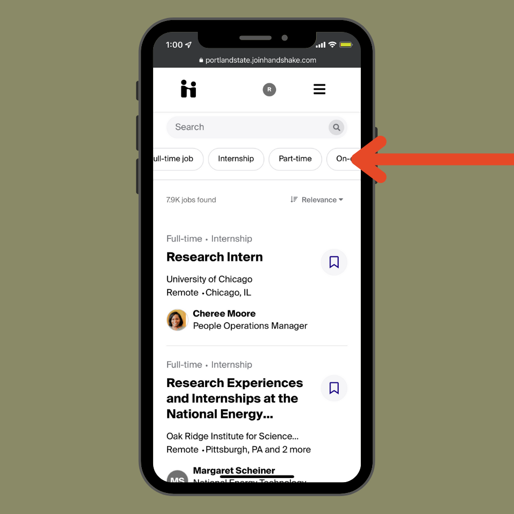 Handshake is also available on an app