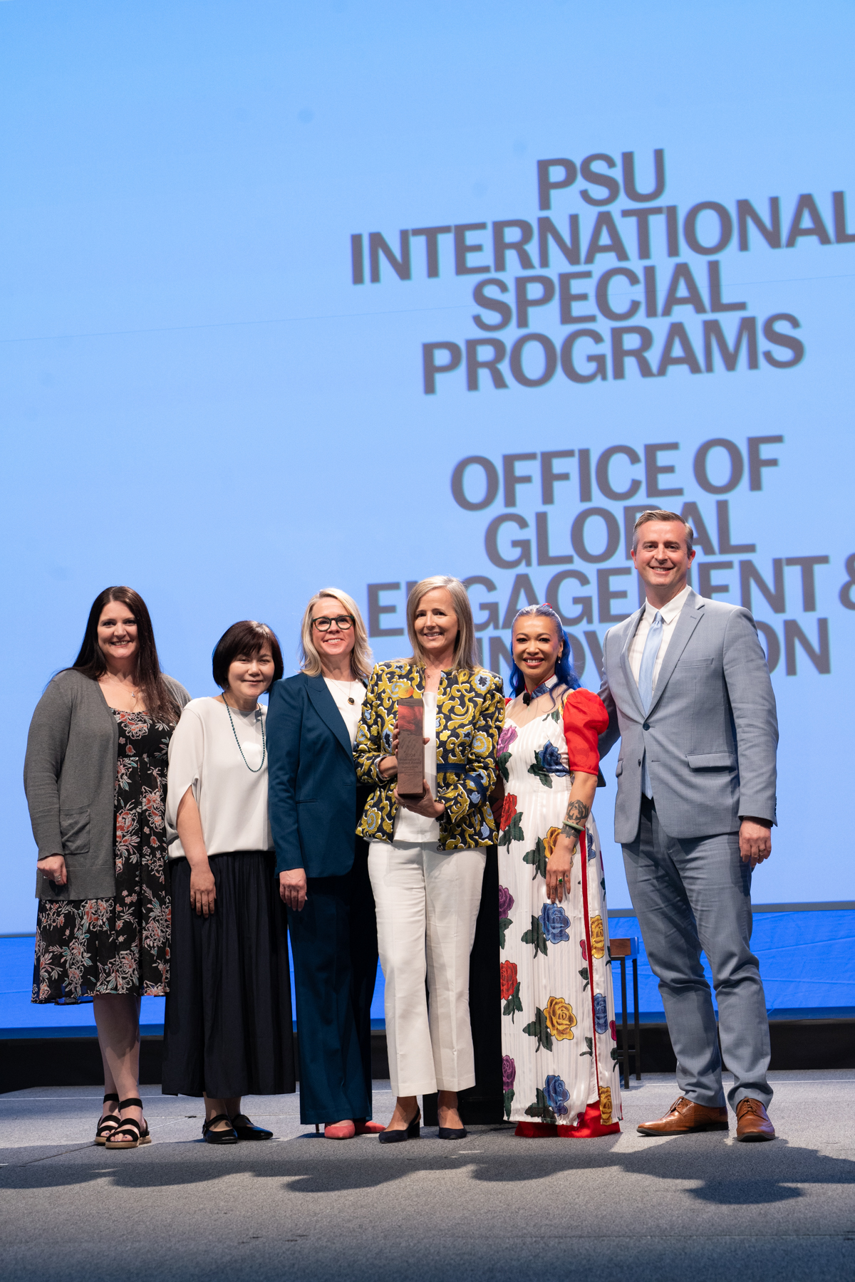 Michele Toppe accepting the award 