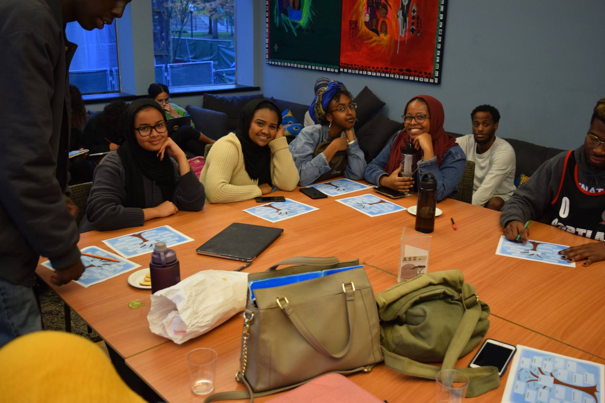 Students in PAC doing their homework