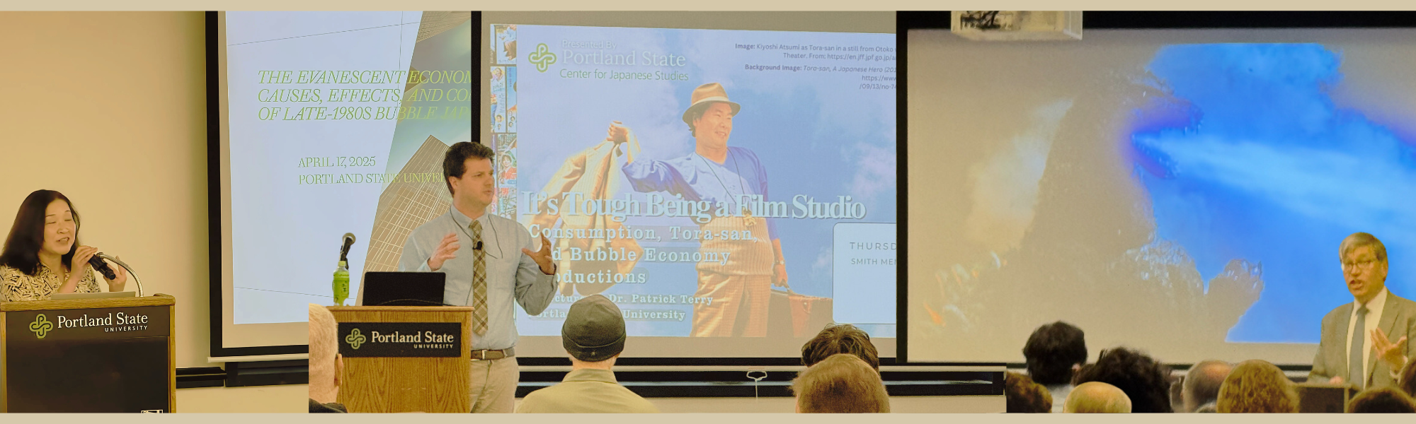 Japan's Bubble Era Presenters - Upscaled and with a Color Filter