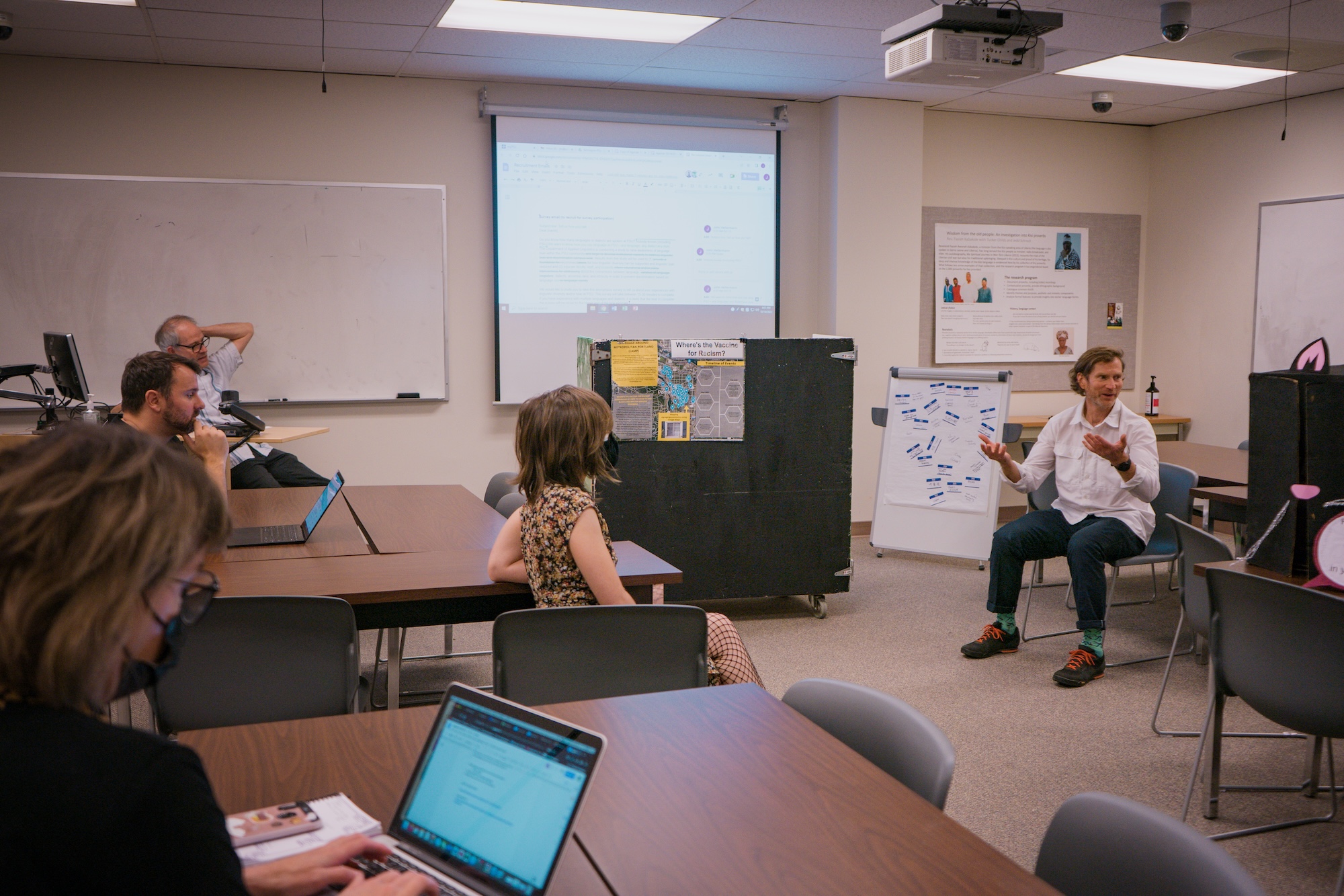 Group of researchers in PSU’s Linguistic Diversity and Discrimination Awareness Project collaborating
