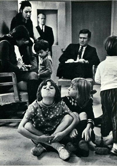 Students and their children occupy the President's office