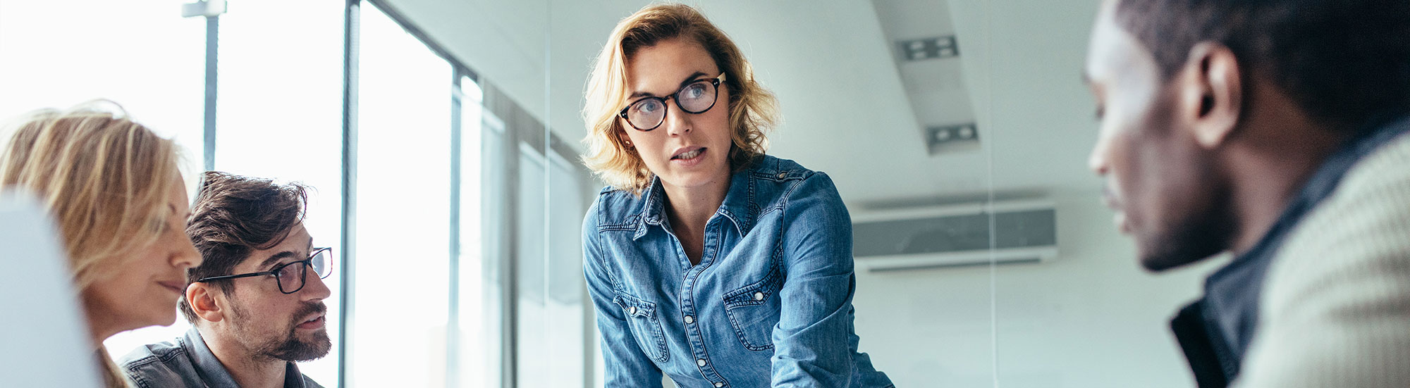 Business team meeting at conference table