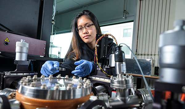 Student working on engineering