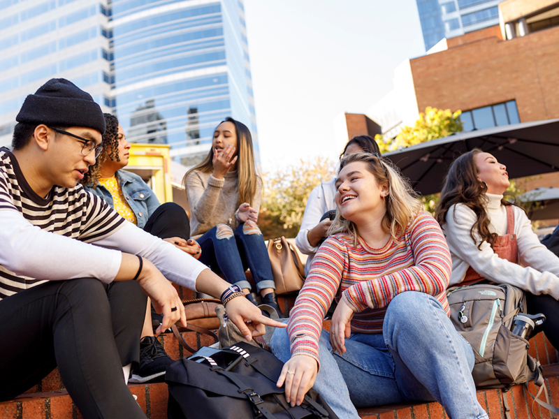 Students in Pioneer Square