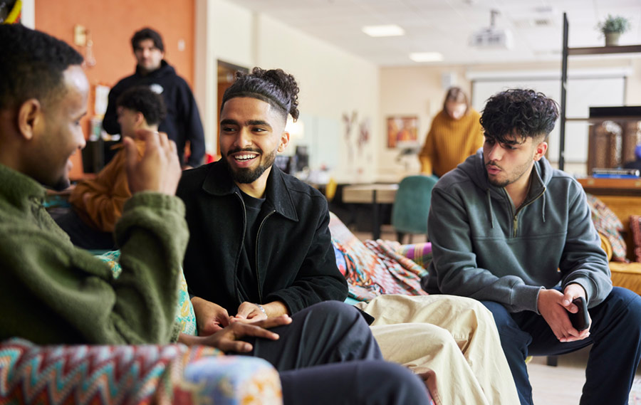 Students in cultural center