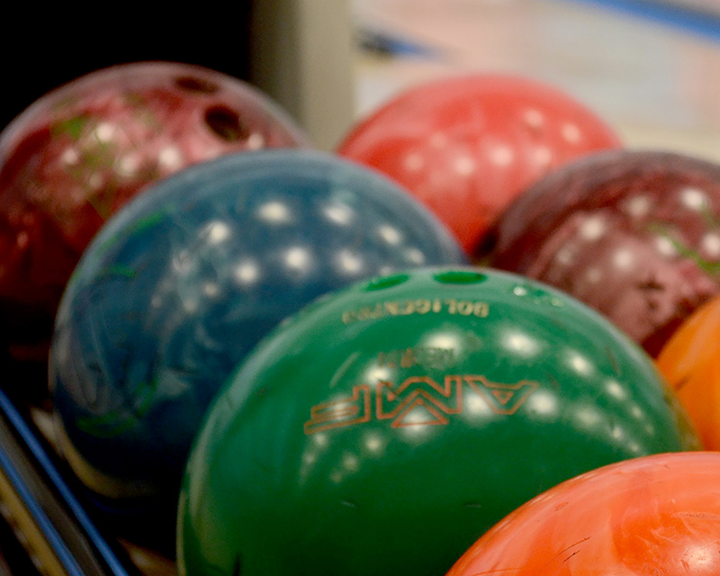 The Viking Gameroom offers six lanes of bowling.