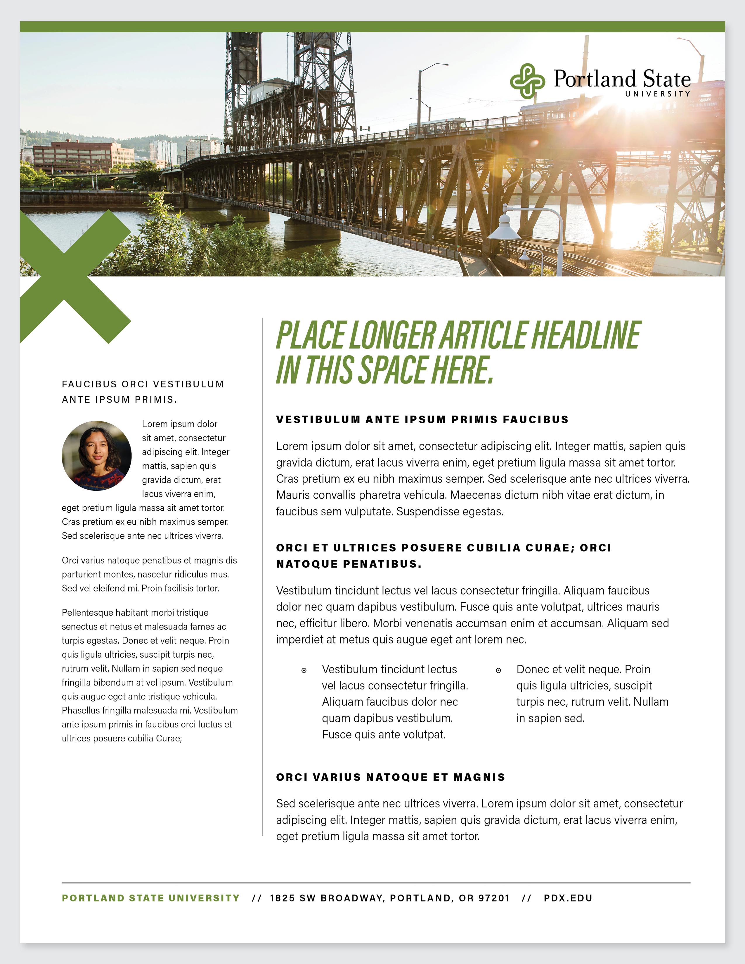 Example of basic single sided One Page document